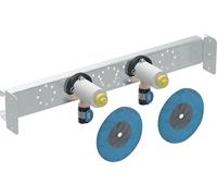 Geberit GE FlowFit coudé, prémonté, droit double, d16 mm x Rp1/2, AD15,3 cm, LB RG+, 1 pièce.