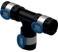 Geberit GE FlowFit, pièce en T égale, PPSU, 90 degrés, d75 x 75 x 75 mm, 1 pièce.