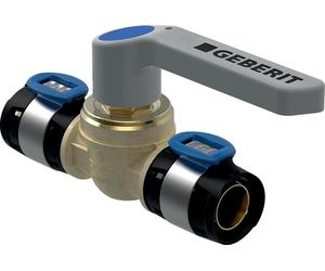 Geberit GE FlowFit, robinet à boisseau sphérique, avec levier de SiBr, d40 mm, 1 pièce.