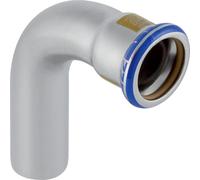 Geberit GE Mapress, acier inoxydable, gaz, coude, extrémité enfichable, 90°, d54 mm, 1 pièce.