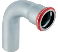 Geberit GE Mapress coude en acier au carbone, d108 mm, 90°, avec extrémité d'insertion unilatérale, galvanisé, 1 pièce.