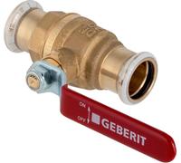 Geberit GE Mapress, robinet à boisseau sphérique apparent, avec levier, d35 mm, laiton, NPW, 1 pièce.