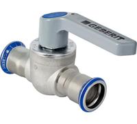 Geberit GE Mapress, robinet à boisseau sphérique, levier, acier inoxydable, d54 mm, 1 pièce.