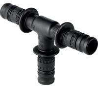 Geberit GE Mepla, pièce en T, PVDF, d75 mm, 1 pièce.