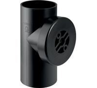 Geberit GE PE pièce de raccordement, conduites verticales, 90°, d 110 mm, avec capuchon de fermeture, 367451, 1 pièce.