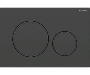 Geberit GE plan de toilette Sigma20, pour 2 quantités, laqué noir mat, revêtu