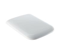 Geberit iCon Square WC siège 571910000 Charnières en laiton chromé, avec mécanisme de fermeture amortie, blanc