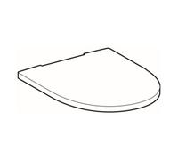 Geberit Vivano WC siège 574905000 blanc , avec couvercle, charnières chromées, avec mécanisme de fermeture amortie