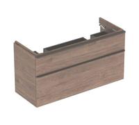 Geberit Meuble sous-lavabo suspendu Smyle Square 500.356.JR.1 118.4×47×61.7 cm 2 tiroirs noyer