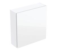 Geberit - Armoire 47x45x15 cm, 1 porte, charnières G/D, blanc/verre blanc 502.319.01.2