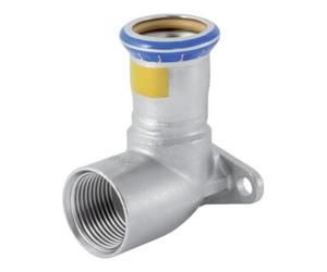 Geberit Geberit Coude de raccordement gaz Mapress 90°, acier inoxydable, 22mmxRp 3/4, L 51mm Quantité:1