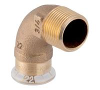 Geberit Geberit coude de transition Mapress d 18mmxR 3/4, Cu, 90°, mâle, laiton rouge Quantité:1