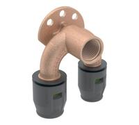 Geberit Geberit Coude double connexion PushFit d 16mmxRp 1/2x16mm, 90°, 52mm, bronze rouge Quantité:1