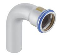 Geberit Geberit Coude gaz Mapress 90°, avec embout insérable, acier inox, d=18 mm Quantité:1