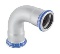 Geberit Geberit Coude Mapress d= 18mm, sans LABS, 90 degrés, acier inoxydable Quantité:1