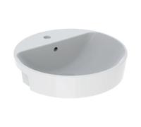 Geberit Geberit Demi-lavabo encastré VariForm d 50, avec robinet, trop-plein, rond, blanc KeraTect Quantité:1