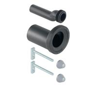 Geberit Geberit Garniture de raccordement WC mural d 90/45mm, avec matériel de fixation, étagée, PE-HD, noir Quantité:1