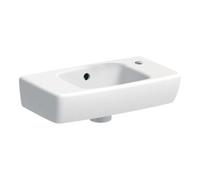 Geberit Geberit Lavabo à main Renova Compact 45x25 cm, avec vidage à droite, trop-plein, tablette, blanc Quantité:1