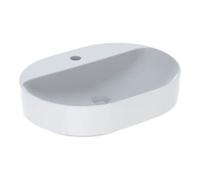 Geberit Geberit Lavabo à poser VariForm 60x45 cm, avec trou de robinet, sans trop-plein, elliptique, blanc Quantité:1