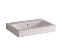 Geberit iCon lavabo 124063000 60 x 48,5 cm, blanc, sans trou pour robinetterie, avec trop-plein