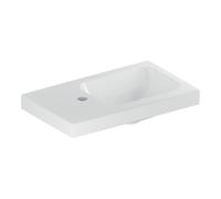 Geberit Geberit Lavabo iCon Light 53x31cm, évacuation horizontale gauche, sans trop-plein, avec tablette, blanc Quantité:1