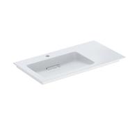 Geberit Geberit Meuble lavabo One 90x47,5 cm, sans trop-plein, blanc K-Tec/Bl, robinet gauche Quantité:1