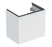 Geberit Acanto, armoire inférieure pour lavabos, 1 tiroir et 1 tiroir intérieur, saillie réduite, 592x535x415mm, 503.008.01.3, Couleur: Corps et façade : blanc / mat, poignée : blanc / mat