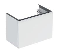 Geberit Acanto, armoire inférieure pour lavabos, 1 tiroir et 1 tiroir intérieur, saillie réduite, 740x535x415mm, 503.009.01.3, Couleur: Corps et façade : blanc / mat, poignée : blanc / mat