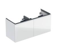 Geberit Geberit Meuble sous lavabo double Acanto 1 porte, 1 tiroir en I, L 119 cm, blanc brillant Quantité:1