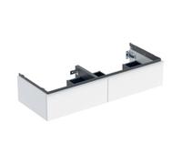 Geberit Geberit Meuble sous lavabo double iCon 118,4x24,7x47,6 cm, 2 tiroirs, blanc laqué brillant Quantité:1