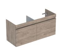 Geberit Geberit Meuble sous lavabo double Renova Plan 122,6x60,6x44,6 cm, 2 tiroirs, N, F structuré Quantité:1