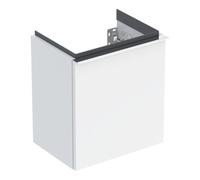 Geberit iCon, armoire basse pour lave-mains, 1 porte à gauche, 37x41,5x27,9 cm, 502301, 502.301.01.2, Couleur: Façade/carcasse : blanc/laqué brillant, poignée : chromé brillant