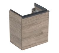 Geberit iCon lave-mains meuble bas 502301JR1 37x41,5x27,9cm, porte 2000 , charnières à gauche, poignée noyer/lave mate
