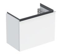 Geberit iCon Armoire pour lave-mains, 1 tiroir, 52x41,5x30,7 cm, 502302, 502.302.01.2, Couleur: Façade/carcasse : blanc/laqué brillant, poignée : chromé brillant