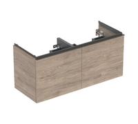 Geberit Geberit Meuble sous vasque double Acanto 1 tiroir lat., 1 tiroir I, L 119 cm, noyer / lat. mat Quantité:1