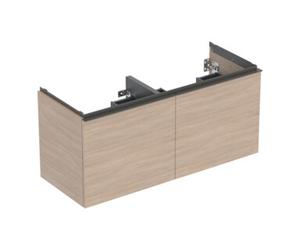 Geberit Geberit Meuble sous vasque double Acanto 1 tiroir latéral, 1 tiroir en I, L 119 cm, blanc / laqué mat Quantité:1