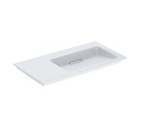 Geberit One meuble lavabo 505013001 90x48cm, sans trop-plein, blanc KeraTect/couvercle blanc , sans trou pour robinetterie
