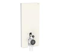 Geberit Geberit Module WC sur pied Monolith Plus H 114 cm, surface verre gris sable, côté alu Quantité:1