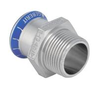 Geberit Geberit pièce de raccordement Mapress d 15xR 1/2, sans plomb, mâle, acier inoxydable Quantité:1