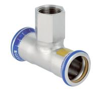 Geberit Geberit Raccord en T gaz Mapress d 18xRp 3/4, f Nat et gaz bouteille, acier inoxydable Quantité:1