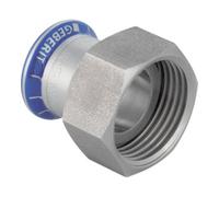 Geberit Geberit raccord Mapress d 22 mm x G 1, acier inoxydable ES, sans plomb, avec ÜWM/CrNi Quantité:1