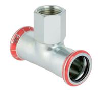 Geberit Geberit Té Mapress acier C d= 22mmxRp 1/2x22mm, avec filetage intérieur Quantité:1