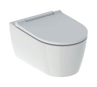 Geberit Geberit WC suspendu, cuvette à chasse profonde One avec siège WC, blanc/blanc Keratec Quantité:1