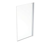 Geberit GEO - Paroi de baignoire 80x150 cm, argent/verre clair 560.118.00.2
