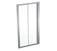Geberit GEO - Porte de douche 100x190 cm, argent/verre clair 560.133.00.2