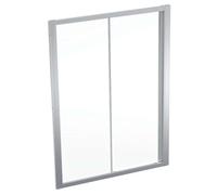 Geberit GEO - Porte de douche 140x190 cm, argent/verre transparent 560.163.00.2