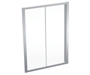 Geberit GEO - Porte de douche 140x190 cm, argent/verre transparent 560.163.00.2