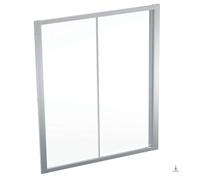 Geberit GEO - Porte de douche 160x190 cm, argent/verre transparent 560.183.00.2