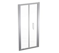 Geberit GEO - Porte de douche, 90x190 cm, argent/verre transparent 560.126.00.2