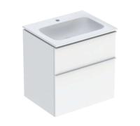 Geberit iCon - Armoire avec lavabo, 60x48x63 cm, 2 tiroirs, KeraTect, blanc brillant 502.331.01.1